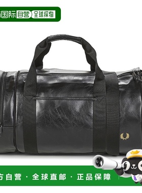 欧洲直邮Fred Perry 男女同款 TONAL BARREL BAG 运动包 黑色 时