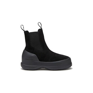自营欧洲直邮Moon Luna Chelsea Suede女士黑色绒面革短靴 Boot