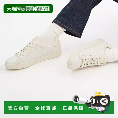 1h可退 香港直邮COACH 女士运动鞋 CCN67OFW CO 白色 Printed lea