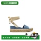 露趾坡跟凉鞋 香港直邮Jimmy Choo ARLEEWEDGE60DXOBLUEHAZENATUR
