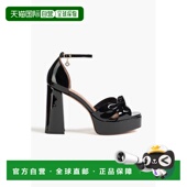 1h可退 MFACH00693NOIR 打结漆皮防水台凉鞋 香港直邮Maje 女士