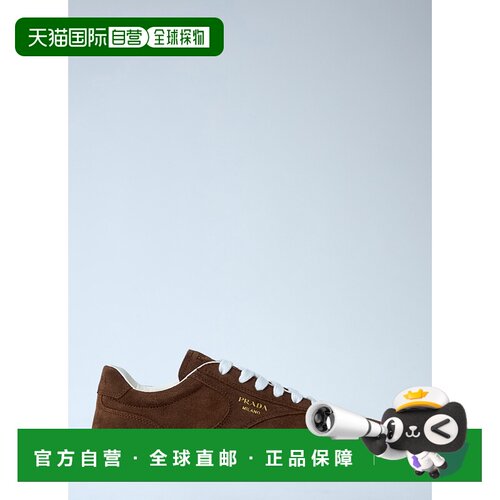1h可退 香港直邮Prada 普拉达 女士 麂皮运动鞋 1E152O054F0324