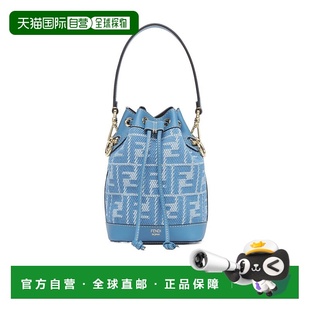 crov斜挎包单肩包 Women 香港直邮FENDI 蓝色牛仔效果迷你包