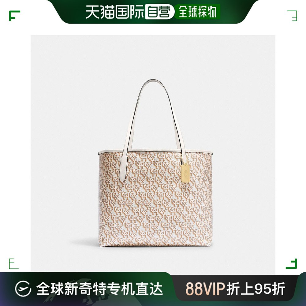 香港直邮Coach蔻驰City Tote女士手提包白色拼色可单肩CF342 箱包皮具/热销女包/男包 通用款女包 原图主图