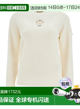 1h可退 香港直邮moncler 女士 白色羊毛毛衣 9C00001M4281035