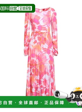 香港直邮boss 雨果 女士 长款连衣裙 red红色 舒适时尚