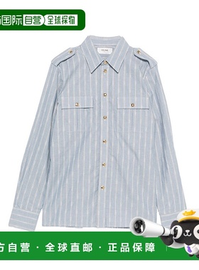 香港直邮Celine 思琳 女士 CELINE CAPSULE Clear 蓝色衬衫 RC062