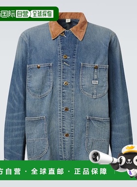 香港直邮RRL 拉夫 劳伦RRL 男士 Stockton 灯芯绒饰边牛仔布夹克