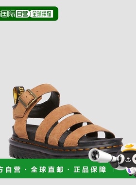 自营欧洲直邮DrMartens马丁大夫 Blaire女士Tumbled Nubuck皮革凉