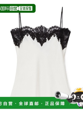 1h可退 香港直邮Stella McCartney 无袖蕾丝缎面上衣 6T02613FU30