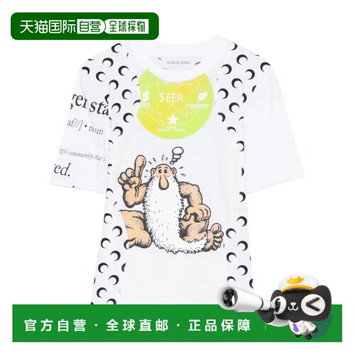 1h可退 香港直邮MARINE SERRE 女士T恤 WTT001BUJER000310 SS2026
