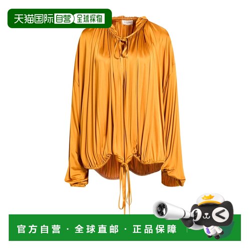 1h可退 香港直邮Saint Laurent 圣罗兰 女士 上衣 yellow黄色 舒