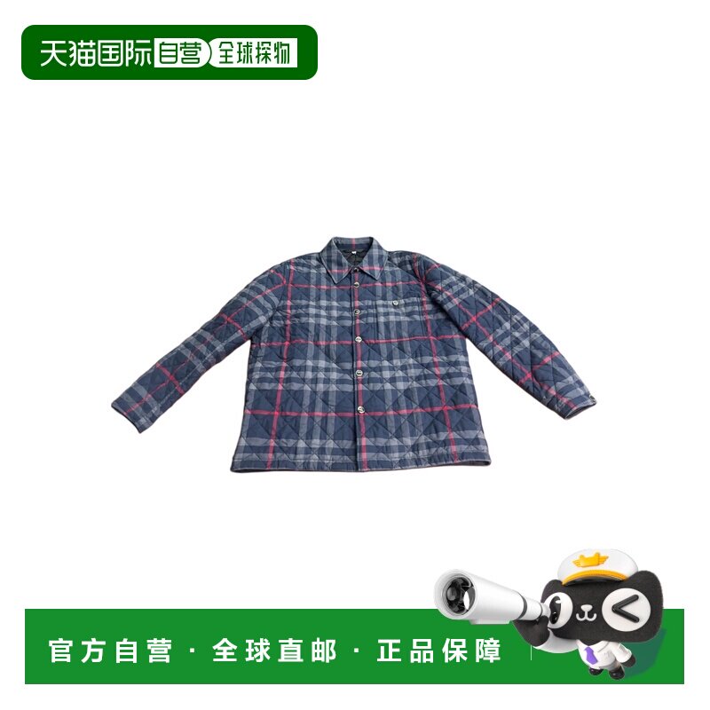 1h可退 香港直邮BURBERRY 男士夹克 80841881 SS2025 蓝色 绗缝休