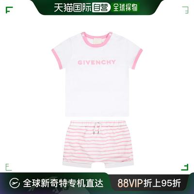 香港直邮Givenchy 纪梵希 婴儿 logoT恤短裤套装童装 H30265