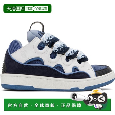 1h可退 香港直邮Lanvin 朗雯 女士 蓝色 Curb Leather 运动鞋 FUS