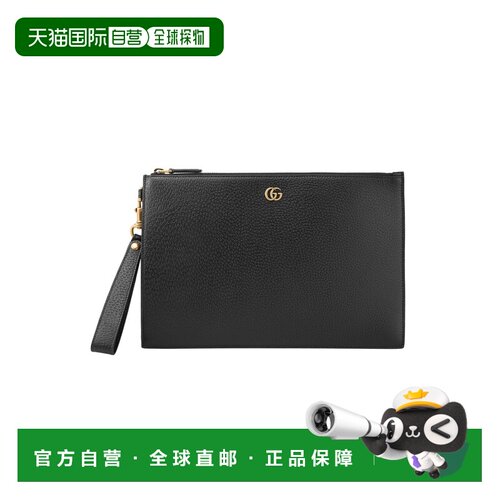 1h可退 欧洲直邮GUCCI 男士手拿包 475317DJ20T1000 CO 黑色 GG M