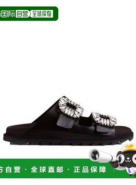 香港直邮Roger Vivier 黑色Slidy Viv' 凉拖 RVW45818820BSS单鞋