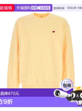1h可退 香港直邮New Balance  男士 粉蜡笔黄色棉质卫衣 MT43541C