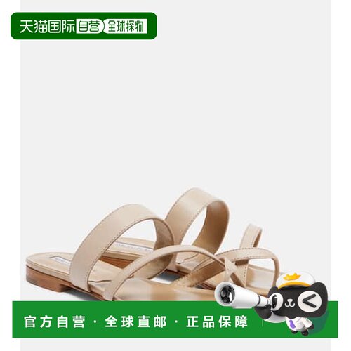 香港直邮MANOLO BLAHNIK 莫罗 伯拉尼克 女士 Susa 皮质人字拖