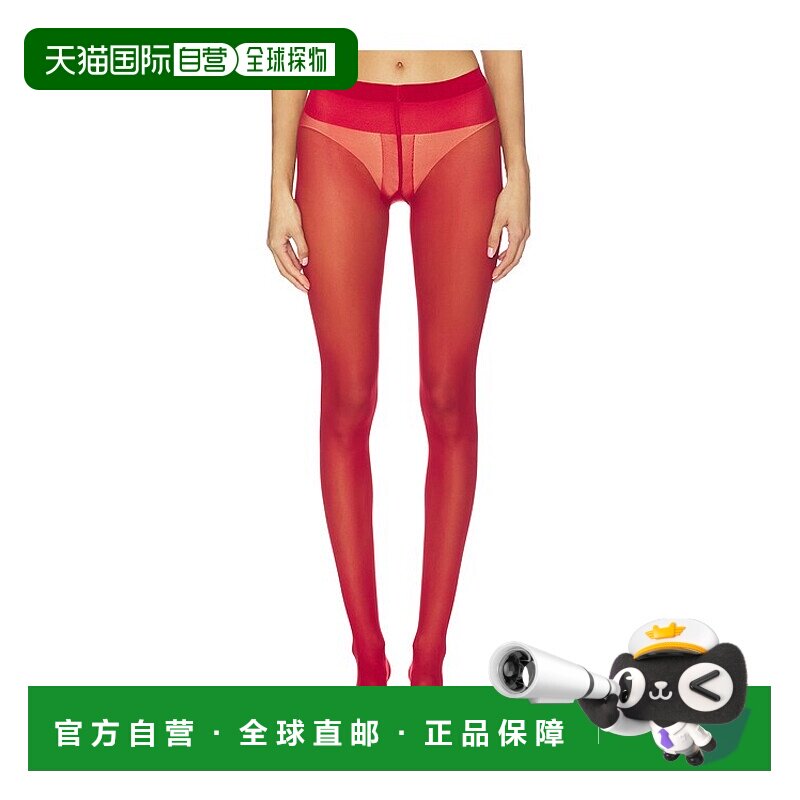 1h可退 香港直邮Wolford 女士 20 独特连裤袜 18267 red红色 舒适