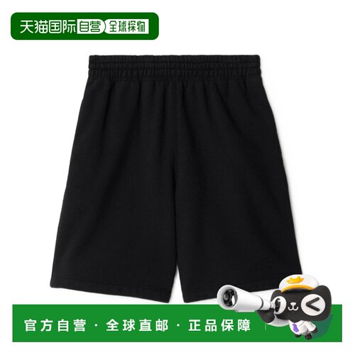 1h可退 香港直邮BURBERRY 男士短裤 80849591 SS2025 黑色 松紧腰