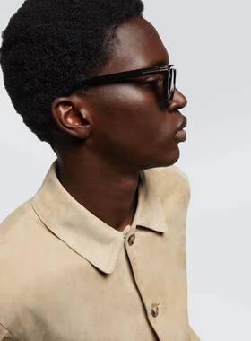1h可退 香港直邮zegna 杰尼亚 男士 方框太阳眼镜 black黑色 舒适