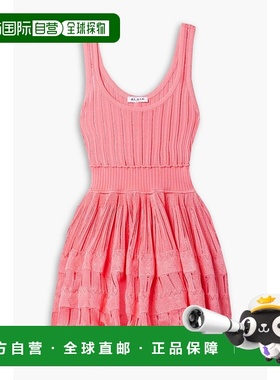 香港直邮Alaia 女士 罗纹迷你连衣裙 AA9R22462M712