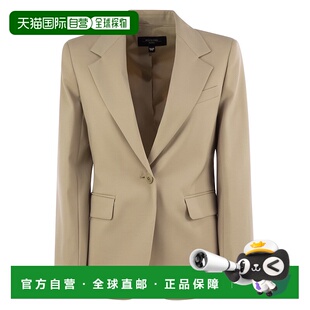 香港直邮Weekend Max Mara 女士 LAMINE - Natural 弹力羊毛西装