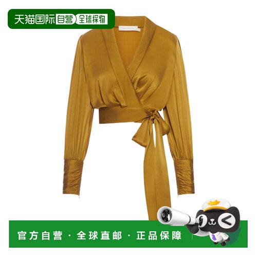 香港直邮ZIMMERMANN 女士衬衫 4913TF26ROLV AW2026 棕色 长袖裹