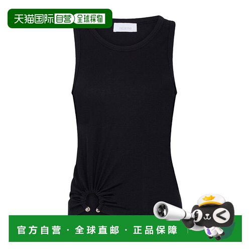 香港直邮Rabanne 女士 不对称褶皱细节背心 24FJTE165CO0530