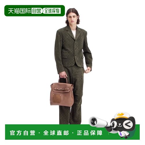 自营1h可退 欧洲直邮LV路易威登 BUTTERSOFT男士棕色牛磨砂皮logo