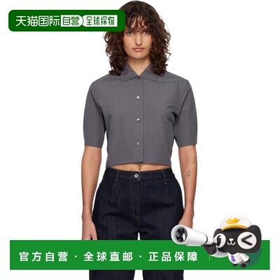 香港直邮Jil Sander 吉尔 桑达 女士 灰色 Technical Faille 衬衫