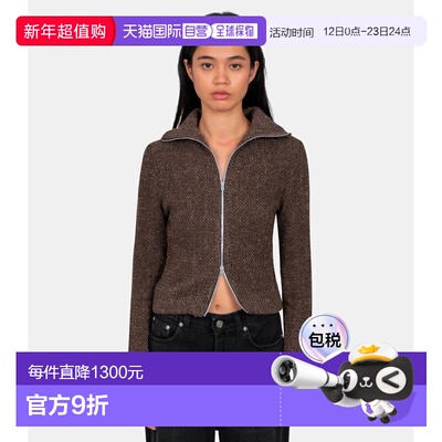 1h可退 香港直邮Our Legacy 女士 manches longues 修身拉链T恤 W