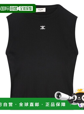 1h可退 香港直邮Celine 思琳 女士 Triomphe 刺繡針織上衣 RX0I70