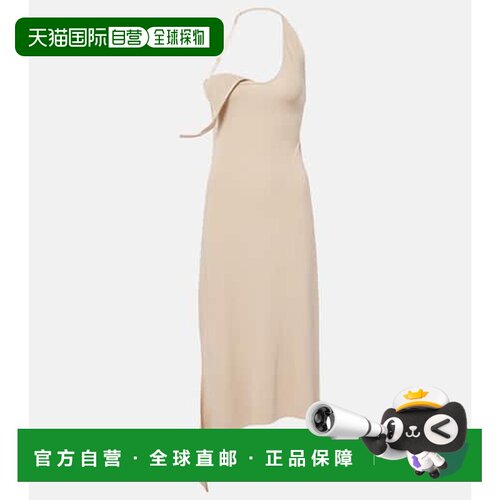 1h可退 香港直邮Courreges 女士 Undressed 不对称中长连衣裙
