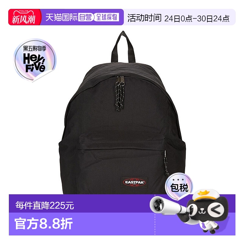 欧洲直邮Eastpak  PADDED PAK'R 24L黑色男女同款双肩包 K620008