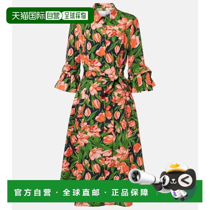 1h可退 香港直邮CAROLINA HERRERA 女士 蝴蝶结装饰棉混纺衬衫式