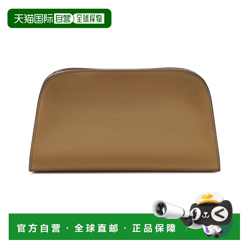 自营欧洲直邮THE ROW Peggy女士卡其棕小牛皮手拿包图片