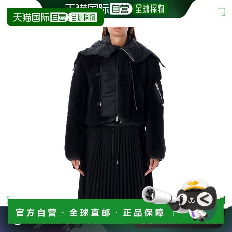 欧洲直邮SACAI女士外套短款直筒型休闲时尚保暖潮流百搭女装上衣