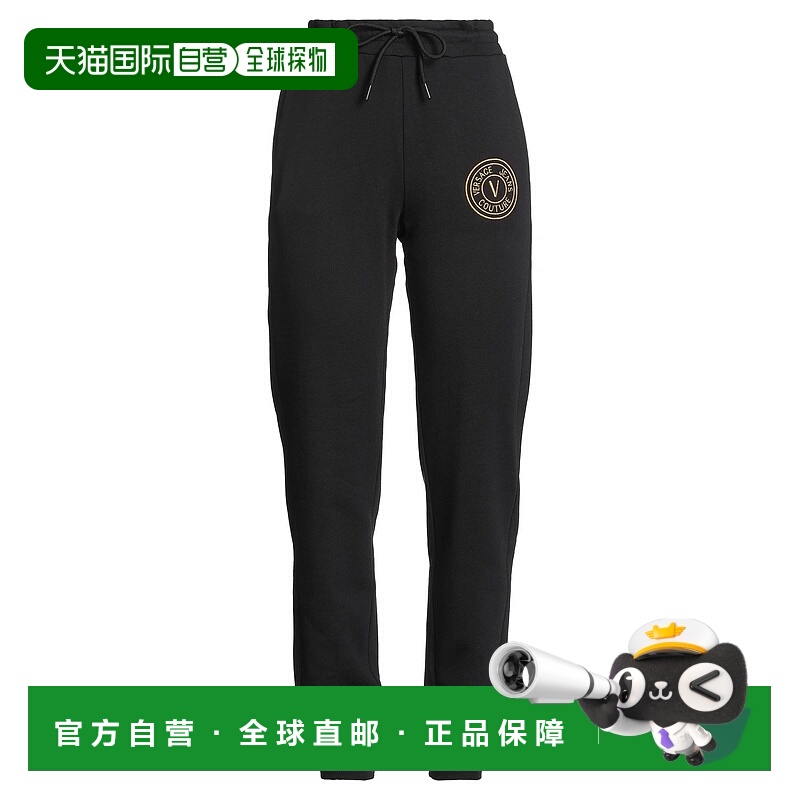 1h可退 香港直邮Versace Jeans 范思哲 女士 休闲长裤 black黑色