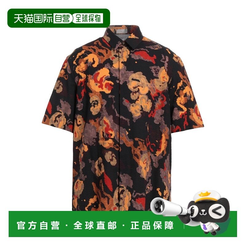 1h可退 香港直邮DIOR 迪奥 男士 花纹衬衫 black黑色 舒适时尚,男装,衬衫,淘宝优惠券,粉丝福利购,淘宝优惠卷