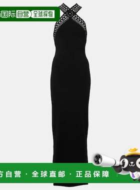 香港直邮Alaia 女士 Vienne 挂脖睡裙 black黑色 舒适时尚连衣裙