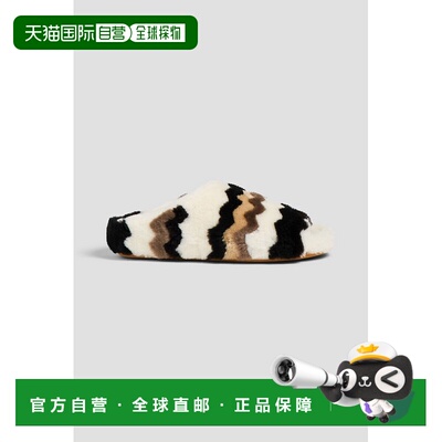 1h可退 香港直邮Chloe 蔻依 女士 Saam 毛羊皮凉拖 CHC24S965HEW