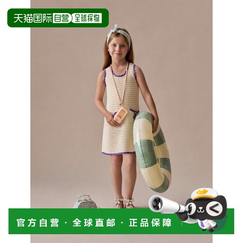 欧洲直邮Bonpoint小樱桃 Lali 女孩 米白色 棉质 连衣裙