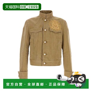 1h可退 香港直邮Burberry 巴宝莉 男士 卡其色牛仔布夹克 8107647