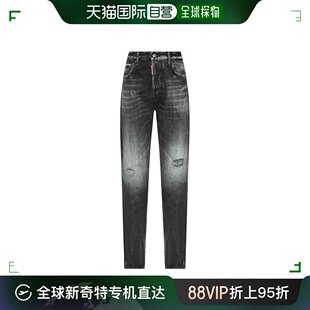 女士腰带环牛仔长裤 二次方 香港直邮Dsquared2