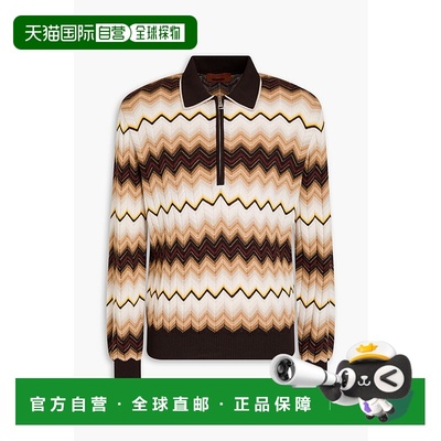 1h可退 香港直邮MISSONI 米索尼 男士 长袖POLO领毛衣 US24W20ABK