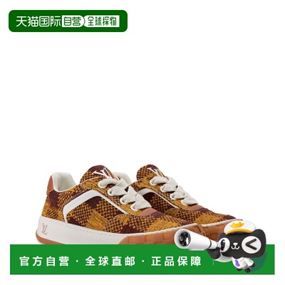 自营欧洲直邮LV路易威登 Tilted男士黄色皮革logo标识运动鞋