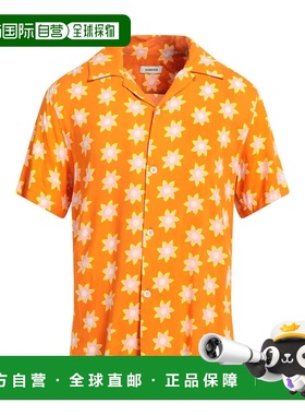 香港直邮Sandro 男士 花纹衬衫 orange橙色 舒适时尚