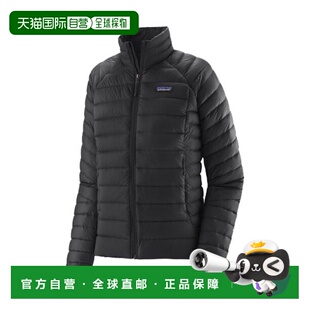 自营欧洲直邮PATAGONIA DOWN SWEATER女士黑色再生尼龙拉链羽绒服